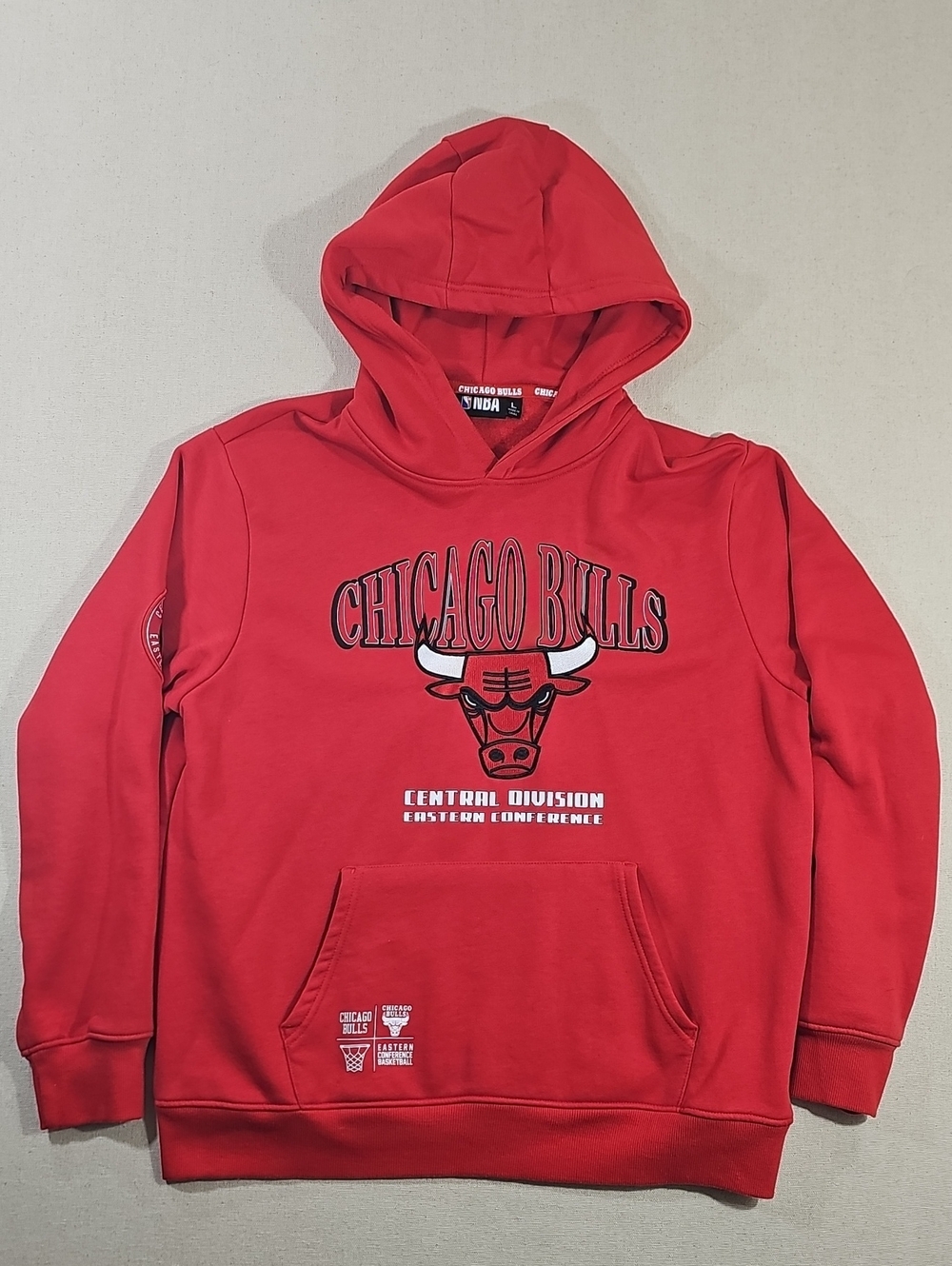 NBA Chicago Bulls Red Crewneck Pullover Hoodie